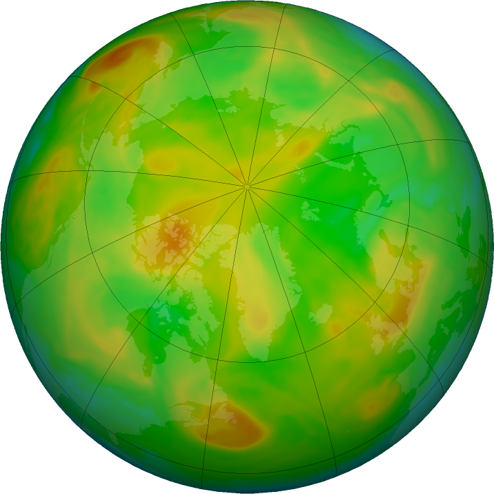 Arctic ozone map for 01 June 2022